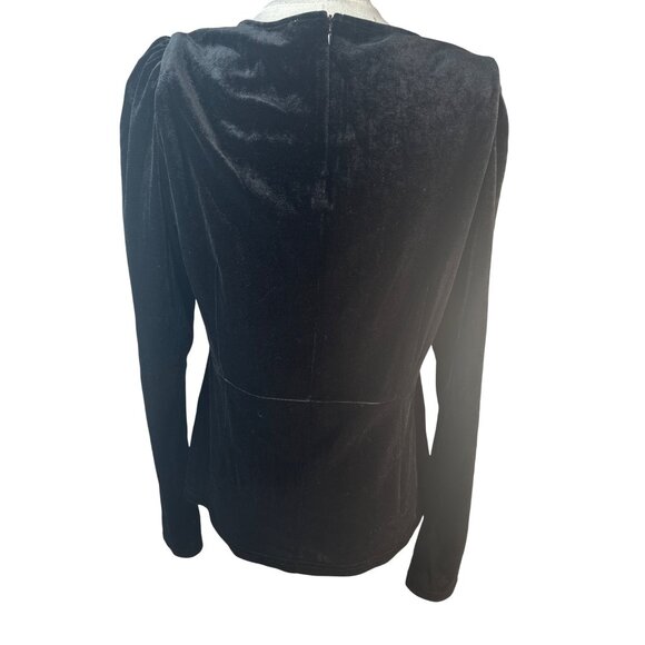 Princess Highway Size 12 Black Velvet Long Sleeve Top - Picture 2 of 15